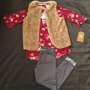 Forever Me Girls size 7 Burgundy, Tan,and Blue